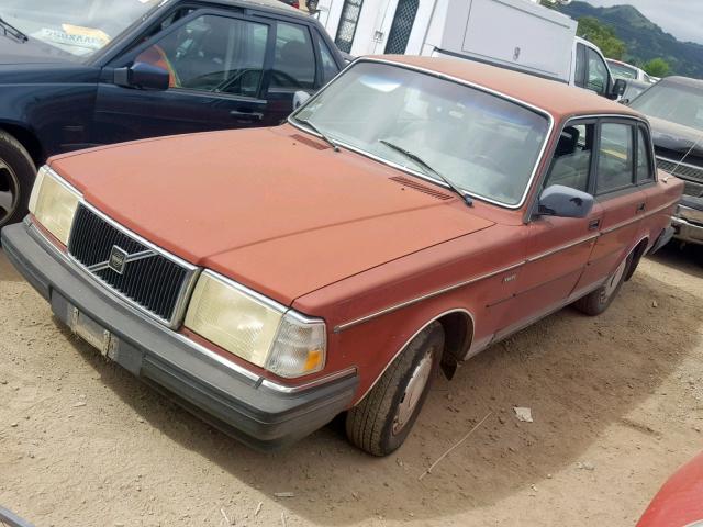 YV1AX8840H1249372 - 1987 VOLVO 244 DL BURGUNDY photo 2