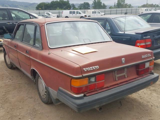 YV1AX8840H1249372 - 1987 VOLVO 244 DL BURGUNDY photo 3