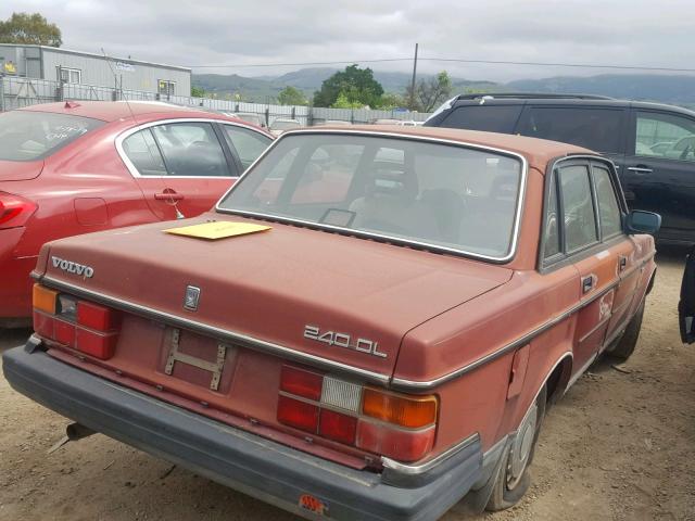 YV1AX8840H1249372 - 1987 VOLVO 244 DL BURGUNDY photo 4