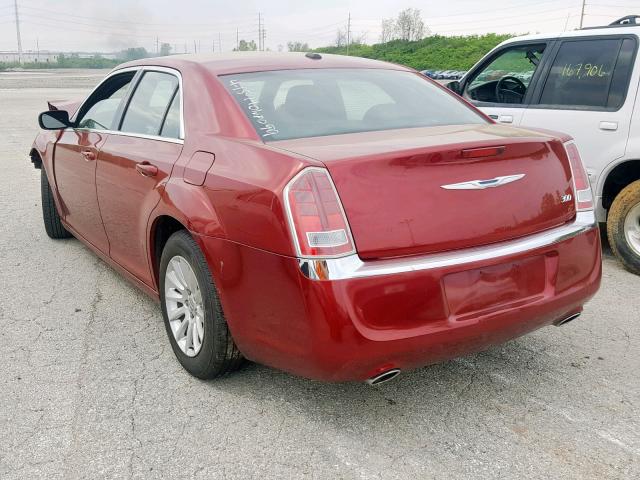 2C3CCAAG3CH201028 - 2012 CHRYSLER 300 MAROON photo 3