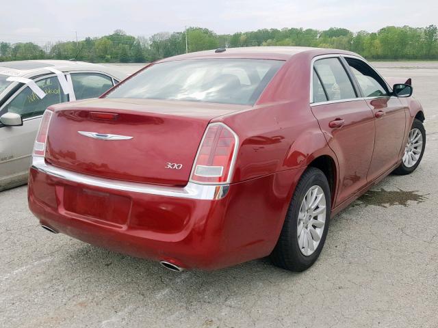 2C3CCAAG3CH201028 - 2012 CHRYSLER 300 MAROON photo 4