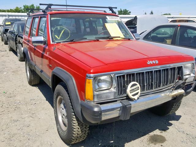 1J4FJ58L6LL285156 - 1990 JEEP CHEROKEE L RED photo 1