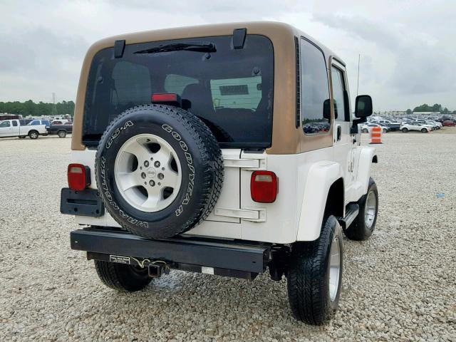 1J4FY49S0XP452864 - 1999 JEEP WRANGLER / WHITE photo 4