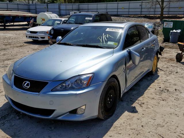 JTHCK262465004820 - 2006 LEXUS IS 250 BLUE photo 2