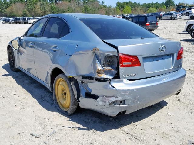 JTHCK262465004820 - 2006 LEXUS IS 250 BLUE photo 3