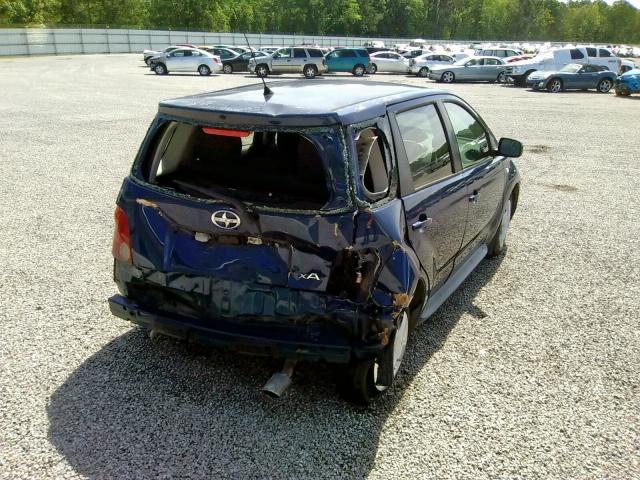 JTKKT624940074616 - 2004 TOYOTA SCION XA BLUE photo 4