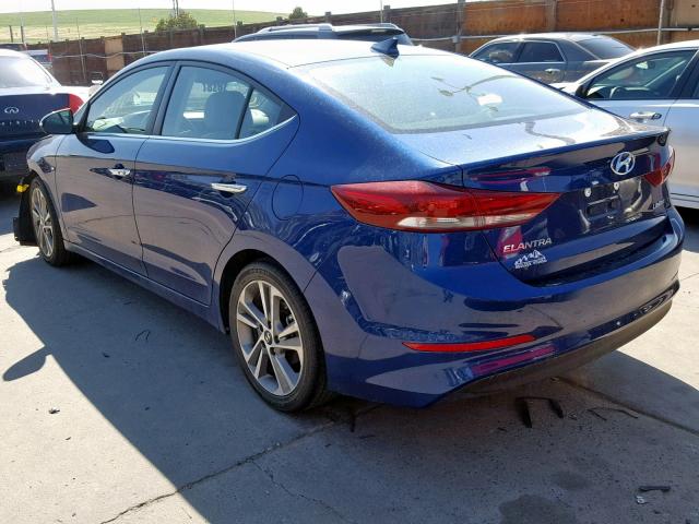 5NPD84LF6HH078637 - 2017 HYUNDAI ELANTRA BLUE photo 3