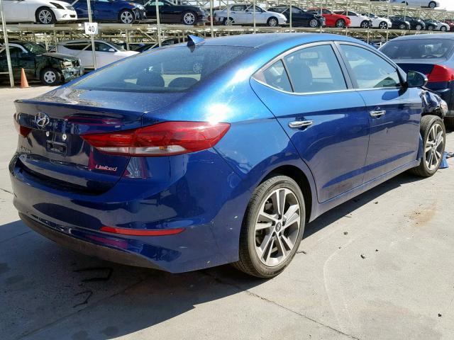 5NPD84LF6HH078637 - 2017 HYUNDAI ELANTRA BLUE photo 4