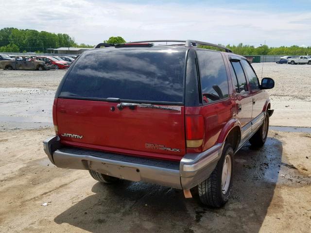 1GKCS13W5V2532096 - 1997 GMC JIMMY RED photo 4