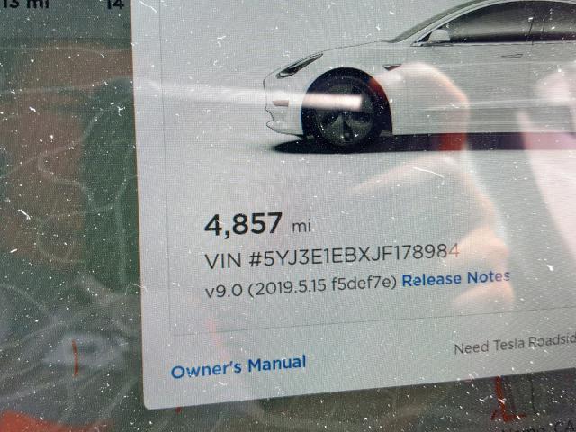 5YJ3E1EBXJF178984 - 2018 TESLA MODEL 3 WHITE photo 8