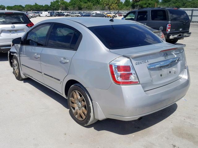 3N1AB6AP0CL648803 - 2012 NISSAN SENTRA 2.0 SILVER photo 3