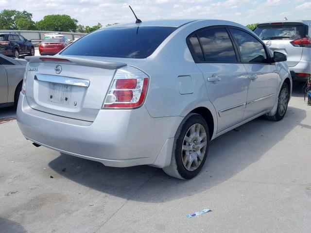 3N1AB6AP0CL648803 - 2012 NISSAN SENTRA 2.0 SILVER photo 4