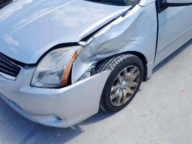 3N1AB6AP0CL648803 - 2012 NISSAN SENTRA 2.0 SILVER photo 9