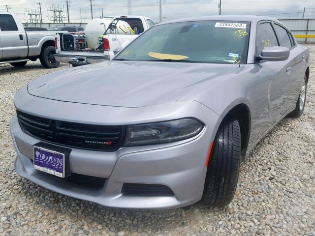 2C3CDXBG0JH114490 - 2018 DODGE CHARGER SX GRAY photo 2