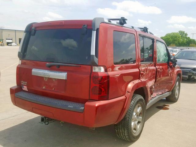 1J8HG582X6C191119 - 2006 JEEP COMMANDER წითელი ფოტო 4