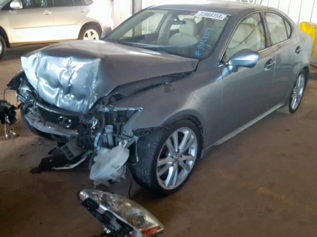 JTHBE262272012128 - 2007 LEXUS IS 350 BLUE photo 2