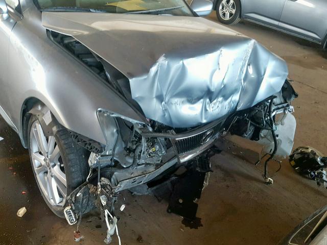 JTHBE262272012128 - 2007 LEXUS IS 350 BLUE photo 9