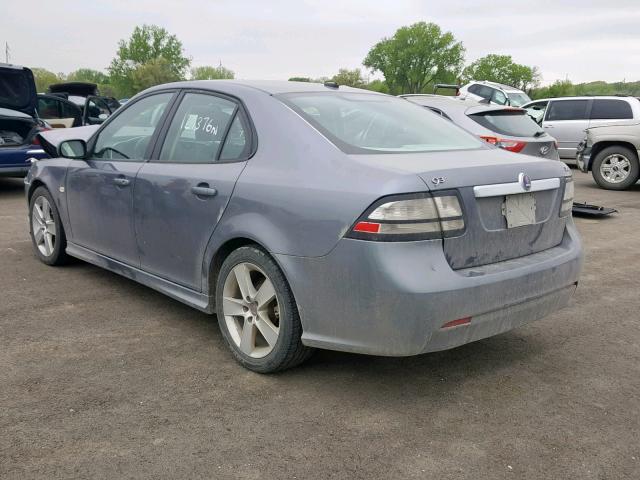 YS3FB49YX81009890 - 2008 SAAB 9-3 2.0T GRAY photo 3