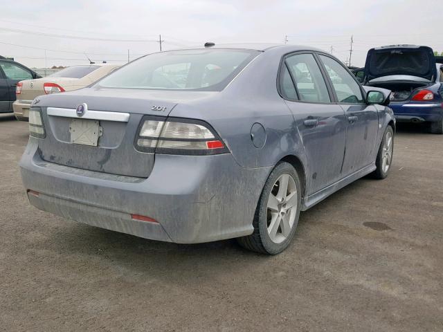 YS3FB49YX81009890 - 2008 SAAB 9-3 2.0T GRAY photo 4