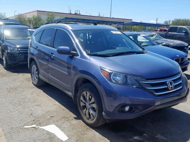 2HKRM4H78EH612414 - 2014 HONDA CR-V EXL BLUE photo 1