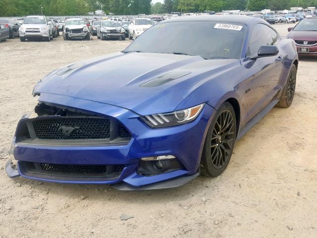 1FA6P8CF2G5325790 - 2016 FORD MUSTANG GT BLUE photo 2