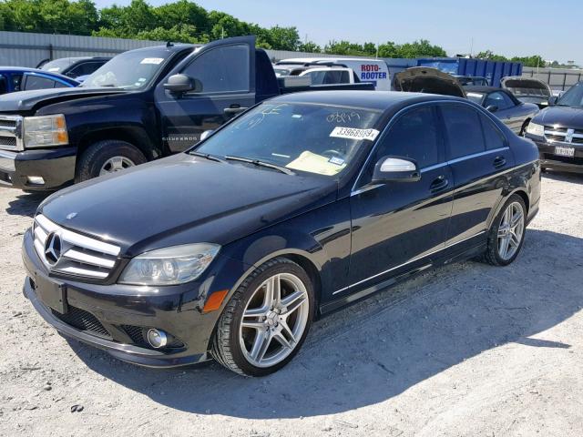 WDDGF56X78F056479 - 2008 MERCEDES-BENZ C 350 BLACK photo 2