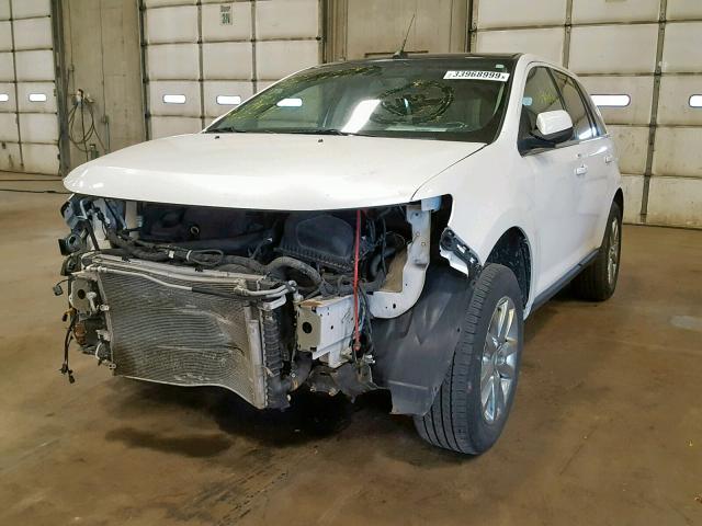 2FMDK4KC6BBB41257 - 2011 FORD EDGE LIMIT WHITE photo 2