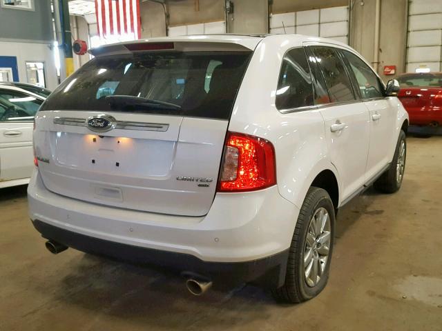 2FMDK4KC6BBB41257 - 2011 FORD EDGE LIMIT WHITE photo 4