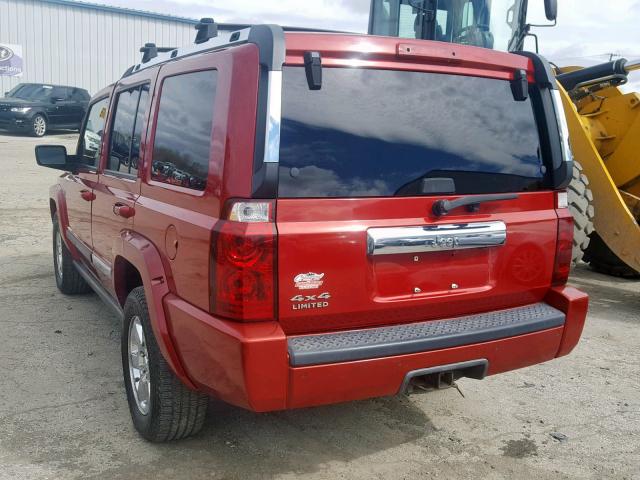 1J8HG58N36C129958 - 2006 JEEP COMMANDER RED photo 3