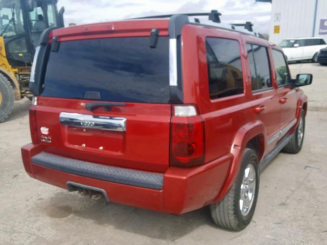 1J8HG58N36C129958 - 2006 JEEP COMMANDER RED photo 4