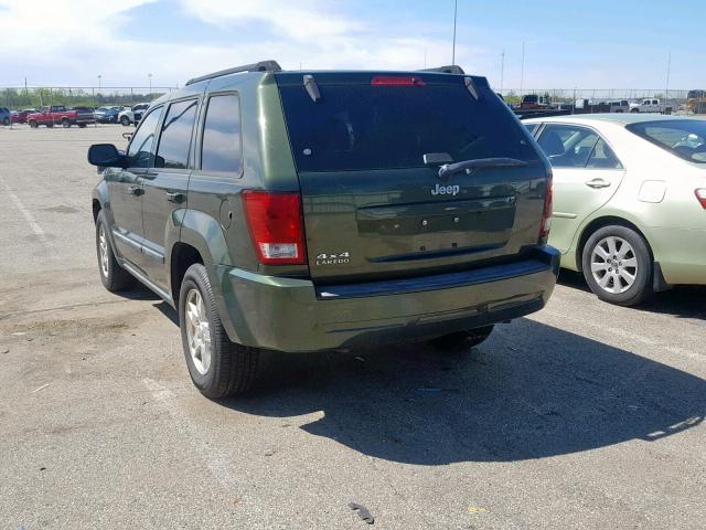 1J8GR48K47C507325 - 2007 JEEP GRAND CHER GREEN photo 3