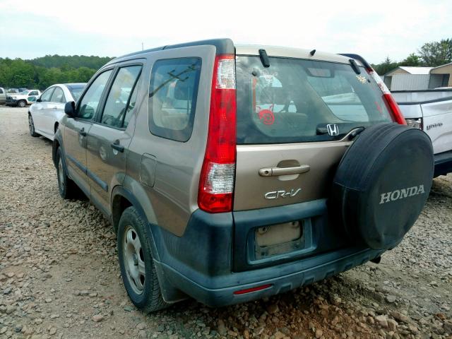 SHSRD68505U309256 - 2005 HONDA CR-V LX GOLD photo 3