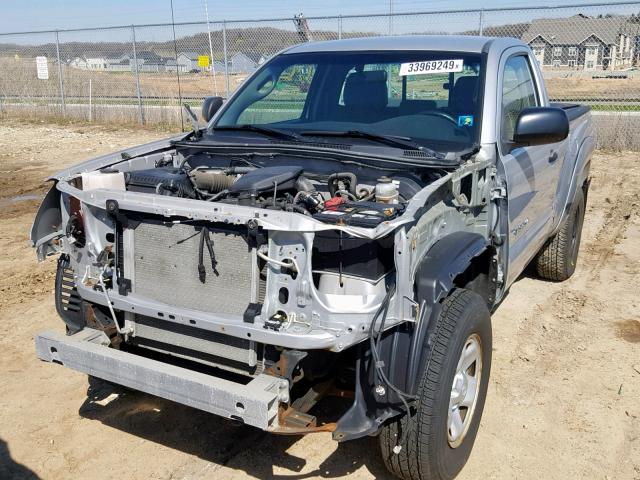 5TEPX4EN6AZ700726 - 2010 TOYOTA TACOMA SILVER photo 2