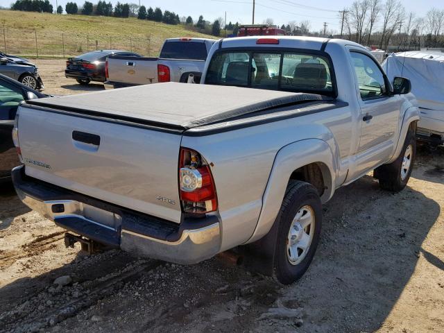 5TEPX4EN6AZ700726 - 2010 TOYOTA TACOMA SILVER photo 4