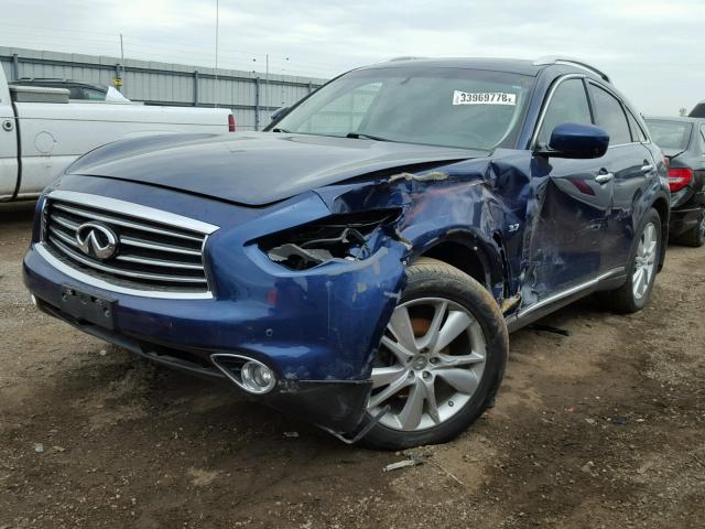 JN8CS1MW3FM480830 - 2015 INFINITI QX70 BLUE photo 2