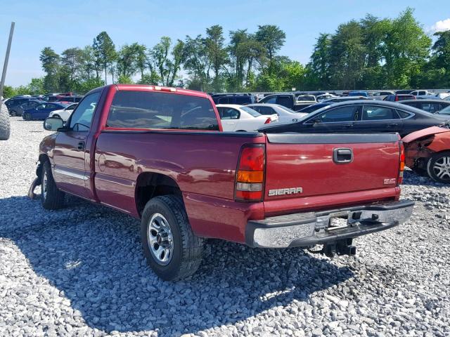 1GTEC14Z96Z149460 - 2006 GMC NEW SIERRA BURGUNDY photo 3