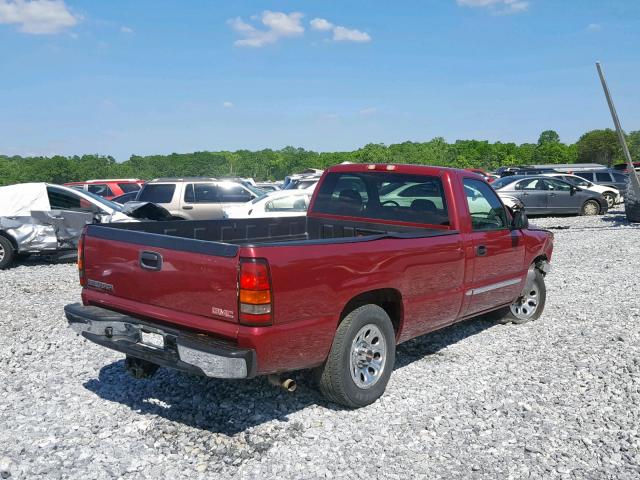 1GTEC14Z96Z149460 - 2006 GMC NEW SIERRA BURGUNDY photo 4