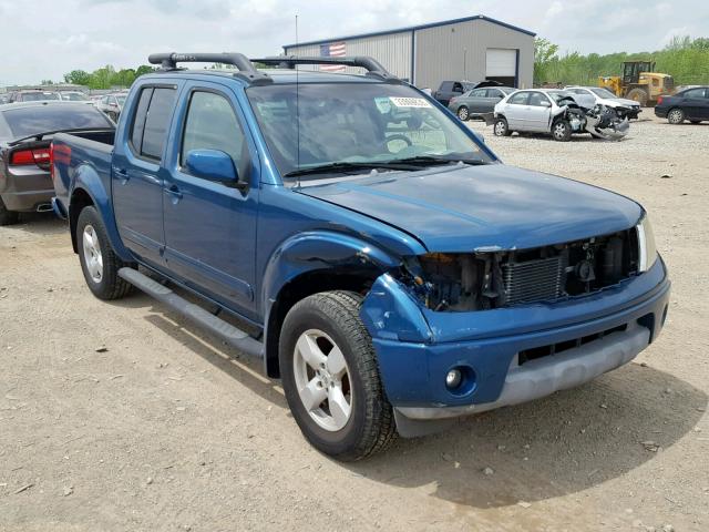 1N6AD07W35C445404 - 2005 NISSAN FRONTIER C BLUE photo 1