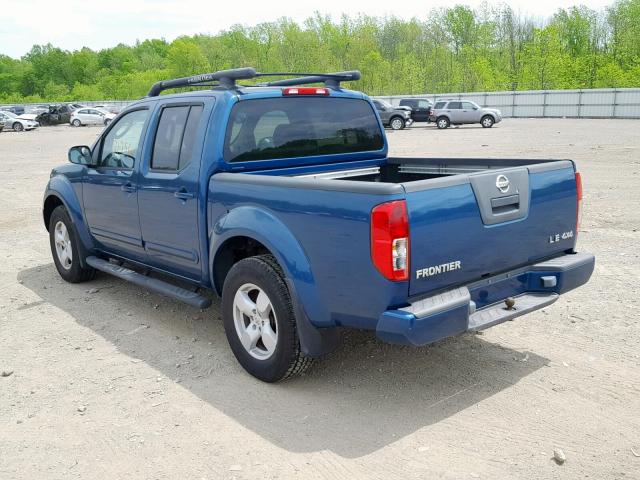 1N6AD07W35C445404 - 2005 NISSAN FRONTIER C BLUE photo 3