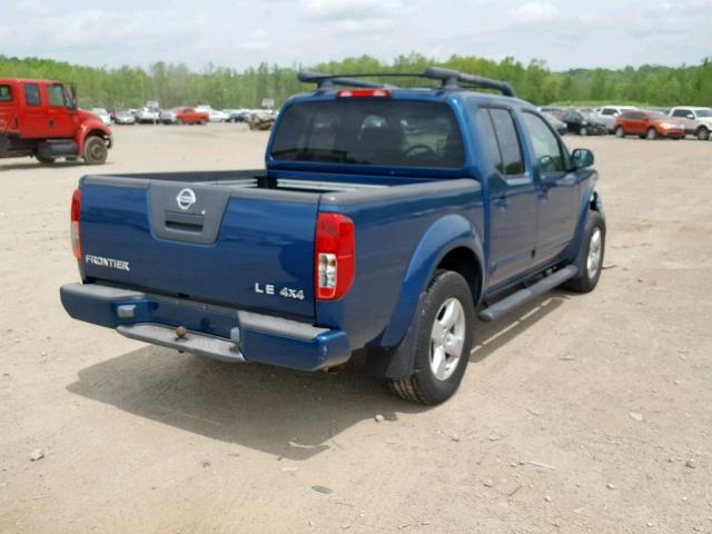 1N6AD07W35C445404 - 2005 NISSAN FRONTIER C BLUE photo 4