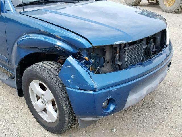 1N6AD07W35C445404 - 2005 NISSAN FRONTIER C BLUE photo 9