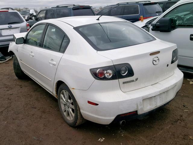 JM1BK123871744577 - 2007 MAZDA 3 S WHITE photo 3