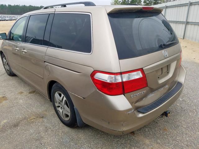 5FNRL38436B437699 - 2006 HONDA ODYSSEY EX  photo 3