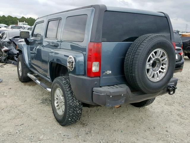 5GTDN13E478145613 - 2007 HUMMER H3 TEAL photo 3