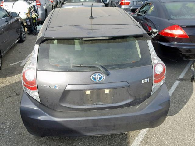 JTDKDTB37C1526999 - 2012 TOYOTA PRIUS C CHARCOAL photo 9