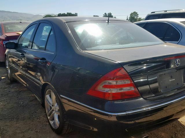 WDBRF40J85F689374 - 2005 MERCEDES-BENZ C 230K SPO BLACK photo 3