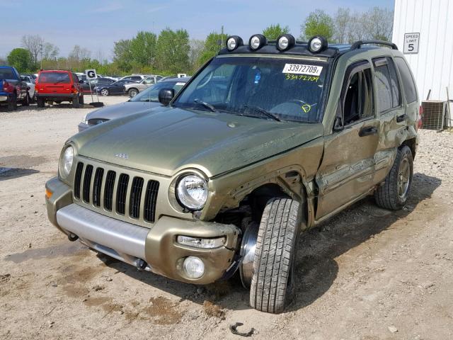 1J4GL38K02W331815 - 2002 JEEP LIBERTY RE GREEN photo 2