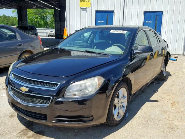 1G1ZB5EB3A4145528 - 2010 CHEVROLET MALIBU LS BLACK photo 2