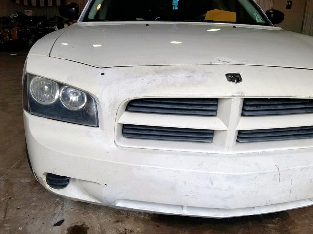 2B3KA43R58H113202 - 2008 DODGE CHARGER WHITE photo 9