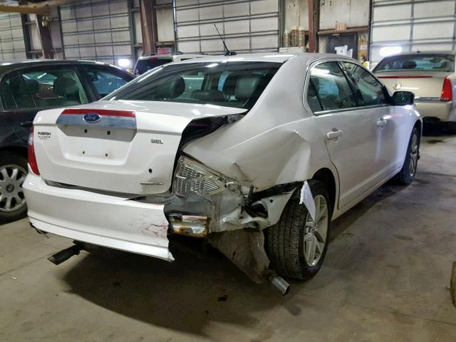 3FAHP0JG7CR191310 - 2012 FORD FUSION SEL WHITE photo 4